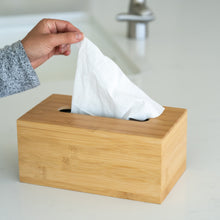 Load image into Gallery viewer, Rectangular Bamboo Tissue Box Cover