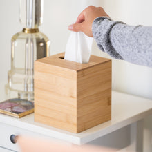 Load image into Gallery viewer, Square Bamboo Tissue Box Cover