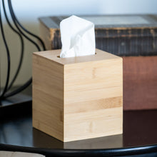 Load image into Gallery viewer, Square - 2 Pack Bamboo Tissue Box Covers